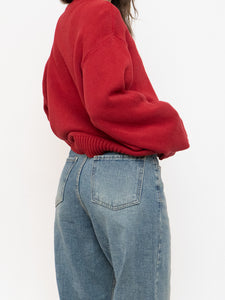 Vintage x TOMMY HILFIGER Red Cotton Knit Sweater (XS-XL)
