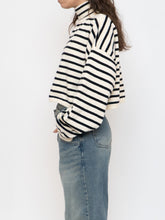 Load image into Gallery viewer, Modern x Soft Black &amp; White Striped Crop Turtleneck (S-XL)