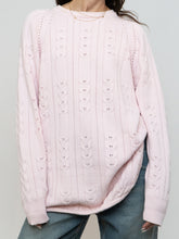 Load image into Gallery viewer, Vintage x Made in Hong Kong x Pale Pink Cotton Knit Sweater (XS-L)