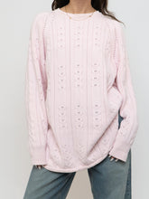 Load image into Gallery viewer, Vintage x Made in Hong Kong x Pale Pink Cotton Knit Sweater (XS-L)
