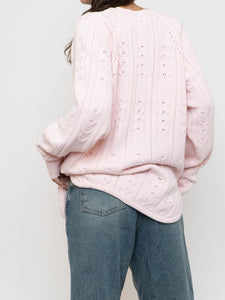 Vintage x Made in Hong Kong x Pale Pink Cotton Knit Sweater (XS-L)