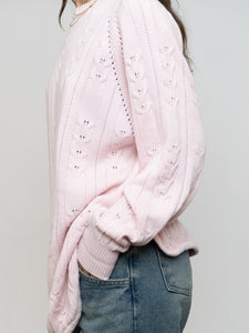 Vintage x Made in Hong Kong x Pale Pink Cotton Knit Sweater (XS-L)