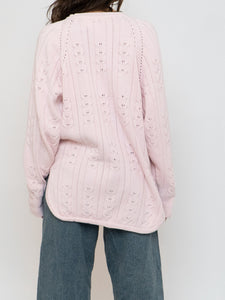 Vintage x Made in Hong Kong x Pale Pink Cotton Knit Sweater (XS-L)