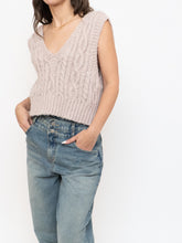 Load image into Gallery viewer, OAK + FORT x Beige Cropped Sweater Vest (S-L)