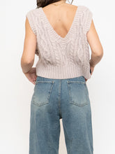Load image into Gallery viewer, OAK + FORT x Beige Cropped Sweater Vest (S-L)