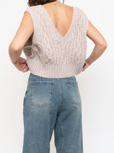 Load image into Gallery viewer, OAK + FORT x Beige Cropped Sweater Vest (S-L)