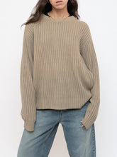 Load image into Gallery viewer, Vintage x Made in Hong Kong x CLUB MONACO Beige Ribbed Knit Sweater (XS-XL)