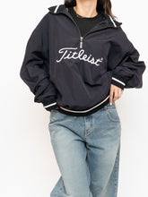 Load image into Gallery viewer, Vintage x Made in Hong Kong x TITLIEST Black Nylon Quarterzip (XS-L)