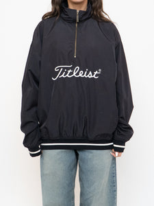 Vintage x Made in Hong Kong x TITLIEST Black Nylon Quarterzip (XS-L)