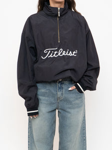 Vintage x Made in Hong Kong x TITLIEST Black Nylon Quarterzip (XS-L)