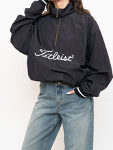 Load image into Gallery viewer, Vintage x Made in Hong Kong x TITLIEST Black Nylon Quarterzip (XS-L)