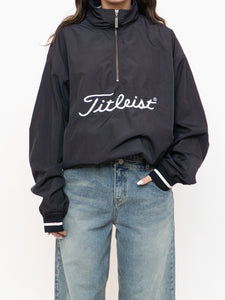 Vintage x Made in Hong Kong x TITLIEST Black Nylon Quarterzip (XS-L)