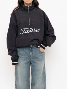 Vintage x Made in Hong Kong x TITLIEST Black Nylon Quarterzip (XS-L)