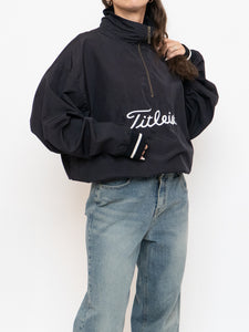Vintage x Made in Hong Kong x TITLIEST Black Nylon Quarterzip (XS-L)