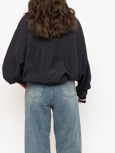 Vintage x Made in Hong Kong x TITLIEST Black Nylon Quarterzip (XS-L)