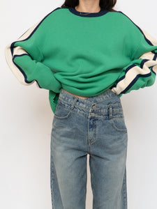 Vintage x Made in Hong Kong x GAP Wool Green, Navy Knit Sweater (S-XL)