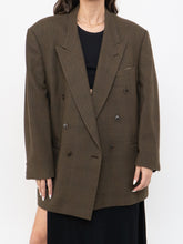 Load image into Gallery viewer, Vintage x Made in Mexico x Deep Brown Plaid Wool Blazer (S-L)