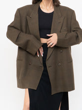 Load image into Gallery viewer, Vintage x Made in Mexico x Deep Brown Plaid Wool Blazer (S-L)