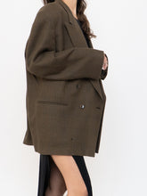 Load image into Gallery viewer, Vintage x Made in Mexico x Deep Brown Plaid Wool Blazer (S-L)