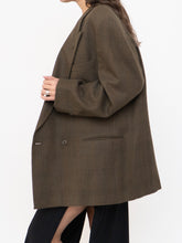Load image into Gallery viewer, Vintage x Made in Mexico x Deep Brown Plaid Wool Blazer (S-L)