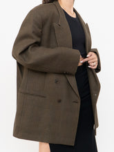 Load image into Gallery viewer, Vintage x Made in Mexico x Deep Brown Plaid Wool Blazer (S-L)