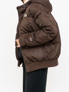 THE NORTH FACE x Brown Hooded 550-Fill Down Puffer Jacket (S-L)