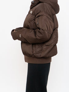 THE NORTH FACE x Brown Hooded 550-Fill Down Puffer Jacket (S-L)