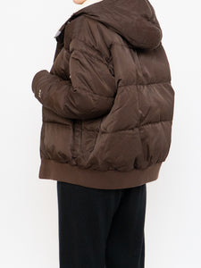 THE NORTH FACE x Brown Hooded 550-Fill Down Puffer Jacket (S-L)