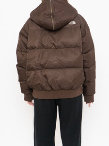 THE NORTH FACE x Brown Hooded 550-Fill Down Puffer Jacket (S-L)