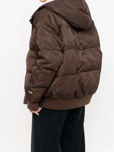 THE NORTH FACE x Brown Hooded 550-Fill Down Puffer Jacket (S-L)