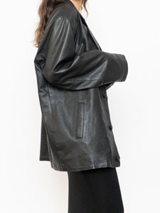 Vintage x Made in Ethiopia x Black Butter Leather Blazer (S-L)