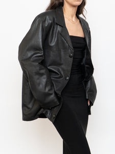 Vintage x Made in Ethiopia x Black Butter Leather Blazer (S-L)