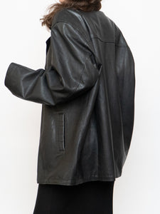 Vintage x Made in Ethiopia x Black Butter Leather Blazer (S-L)