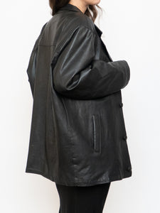 Vintage x Made in Ethiopia x Black Butter Leather Blazer (S-L)