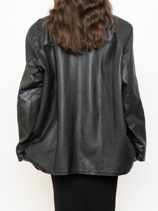 Vintage x Made in Ethiopia x Black Butter Leather Blazer (S-L)