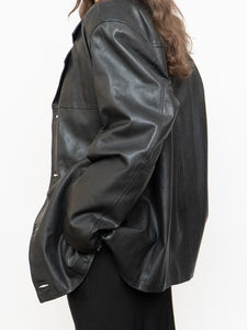 Vintage x Made in Ethiopia x Black Butter Leather Blazer (S-L)
