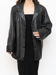 Vintage x Made in Ethiopia x Black Butter Leather Blazer (S-L)