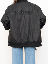 Load image into Gallery viewer, STUSSY x Black Two-Tone Insulated Bomber Jacket (S-L)