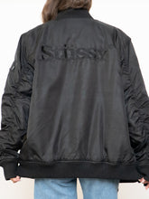 Load image into Gallery viewer, STUSSY x Black Two-Tone Insulated Bomber Jacket (S-L)