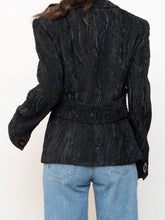 Load image into Gallery viewer, Vintage x Made in Italy x GIORGIO ARMANI Textured Black Blazer (XS-M)