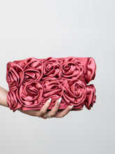 Load image into Gallery viewer, Vintage x Rose Satin Clutch