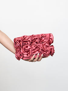 Vintage x Rose Satin Clutch