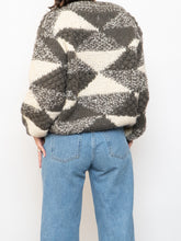 Load image into Gallery viewer, Vintage x NEGRESCO Grey, Cream Chunky Wool-Blend Knit Sweater (XS-M)