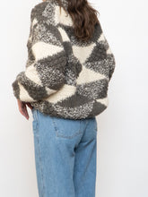 Load image into Gallery viewer, Vintage x NEGRESCO Grey, Cream Chunky Wool-Blend Knit Sweater (XS-M)