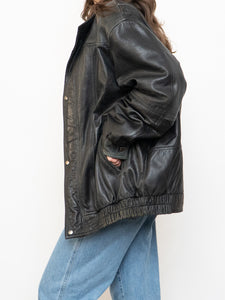 Vintage x Double-Collared Leather Jacket (M-XL)