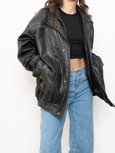 Vintage x Double-Collared Leather Jacket (M-XL)
