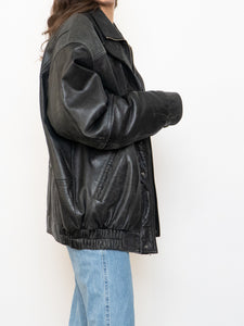 Vintage x Double-Collared Leather Jacket (M-XL)