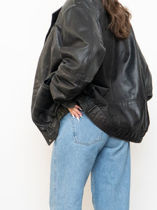 Vintage x Double-Collared Leather Jacket (M-XL)