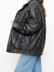 Vintage x Double-Collared Leather Jacket (M-XL)