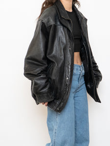 Vintage x Double-Collared Leather Jacket (M-XL)